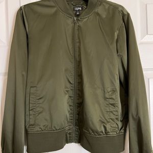 Green bomber jacket